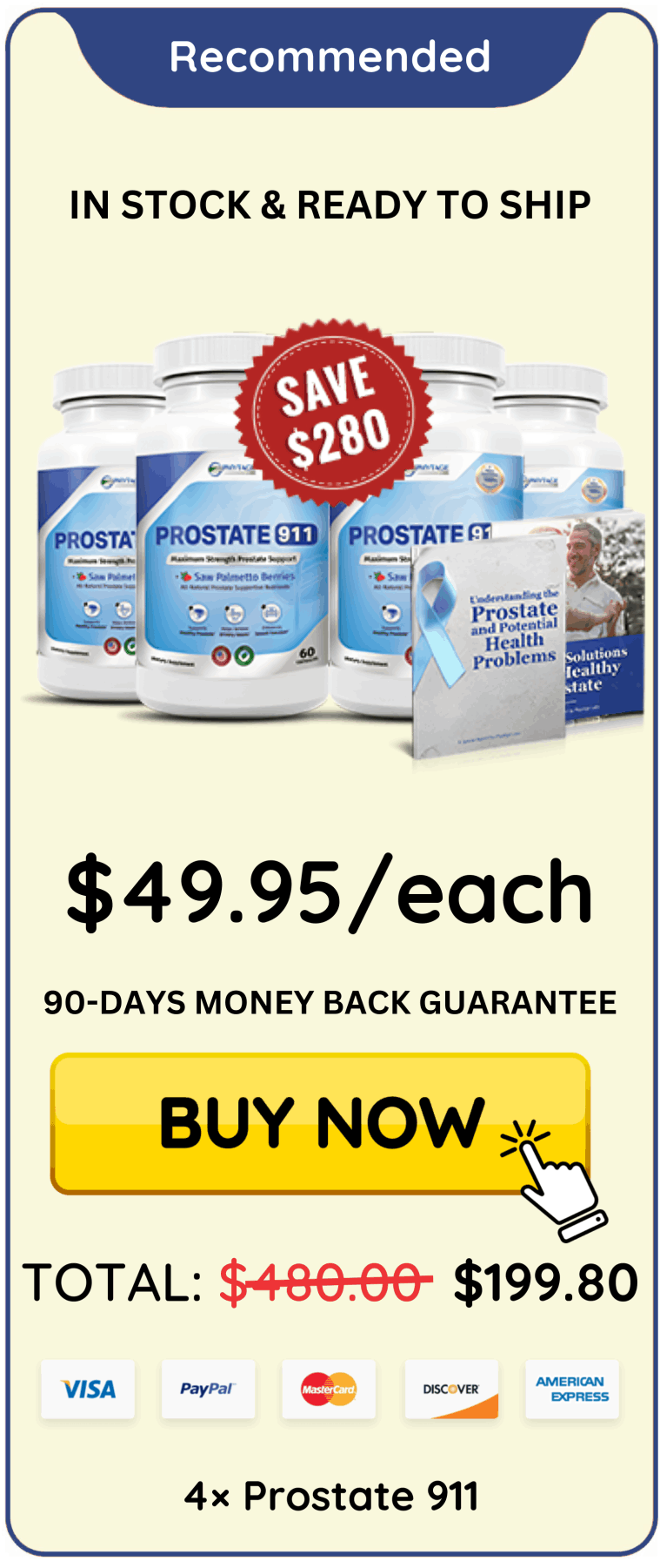 Prostate 911 Best Package offer price